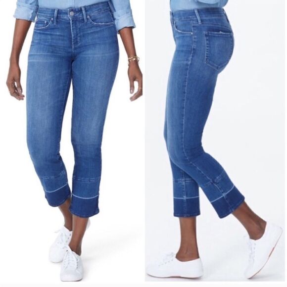 NYDJ Sheri Ankle Platinum Series Hem Release Jeans Size 4 - Picture 1 of 8